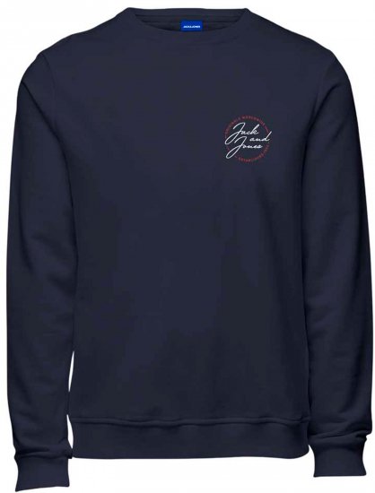 Jack & Jones JORJERRY SC SWEATSHIRT Navy - Hupparit ja collegepaidat - Miesten hupparit ja collegepaidat isot koot