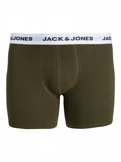 Jack & Jones BASIC White WB Trunks 5-Pack Green - Alusvaatteet & uimavaatteet - Miesten Isot alusvaatteet 