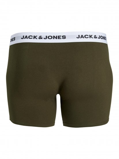 Jack & Jones BASIC White WB Trunks 5-Pack Green - Alusvaatteet & uimavaatteet - Miesten Isot alusvaatteet 