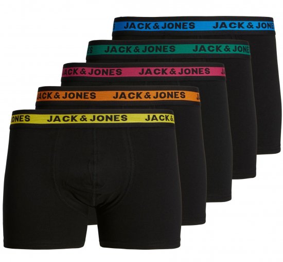 Jack & Jones JACJOSH Boxers 5-pack Black - Alusvaatteet & uimavaatteet - Miesten Isot alusvaatteet 