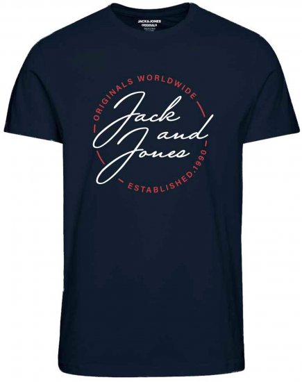 Jack & Jones JORJERRYS TEE Navy - T-paidat - Isot T-paidat 2XL – 14XL