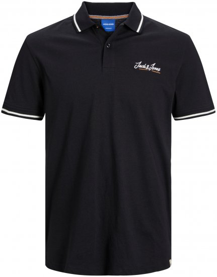 Jack & Jones JORPAUL TONS Polo shirt Black - Pikeepaidat - Miesten isot pikeepaidat