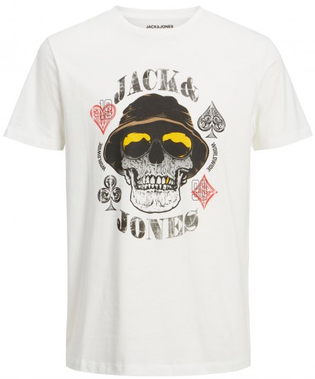 Jack & Jones JORCAPTAIN TEE White - T-paidat - Isot T-paidat 2XL – 14XL
