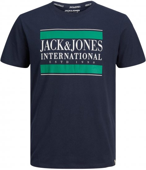 Jack & Jones JORINTERNATIONAL TEE Navy - T-paidat - Isot T-paidat 2XL – 14XL