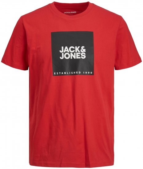 Jack & Jones JJLOCK TEE Red - T-paidat - Isot T-paidat 2XL – 14XL