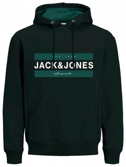 Jack & Jones JORFRIDAY Hoodie Black - Hupparit ja collegepaidat - Miesten hupparit ja collegepaidat isot koot