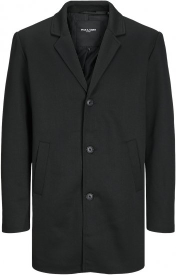 Jack & Jones JJCHUCK Overcoat Black - Takit - Miesten Takit, isot koot – 2XL – 12XL