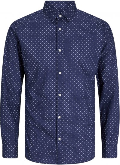 Jack & Jones JOE Dress Shirt LS Navy Blazer - Kauluspaidat - Miesten isot kauluspaidat 2XL – 8XL