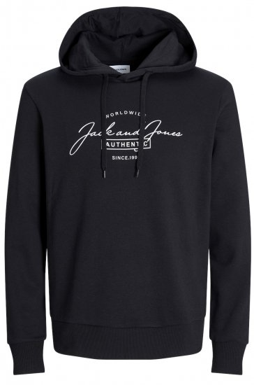Jack & Jones JJFERRIS SWEAT Hoodie Black - Hupparit ja collegepaidat - Miesten hupparit ja collegepaidat isot koot