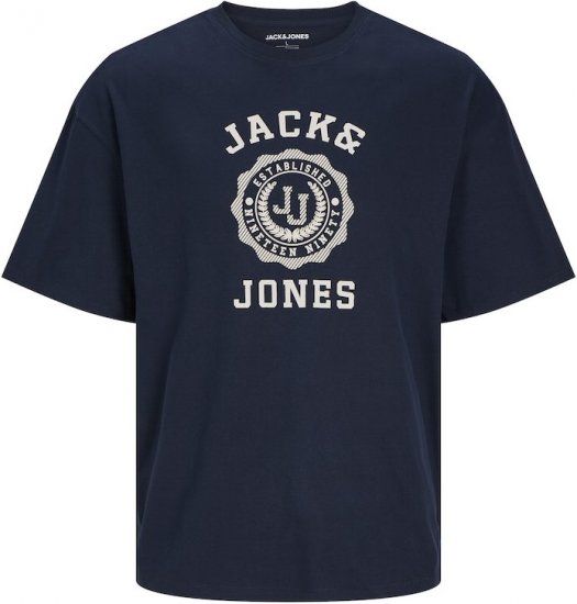 Jack & Jones VICTO T-Shirt Navy Blazer - T-paidat - Isot T-paidat 2XL – 14XL