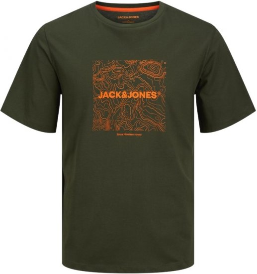 Jack & Jones LINER T-Shirt Kombu Green - T-paidat - Isot T-paidat 2XL – 14XL
