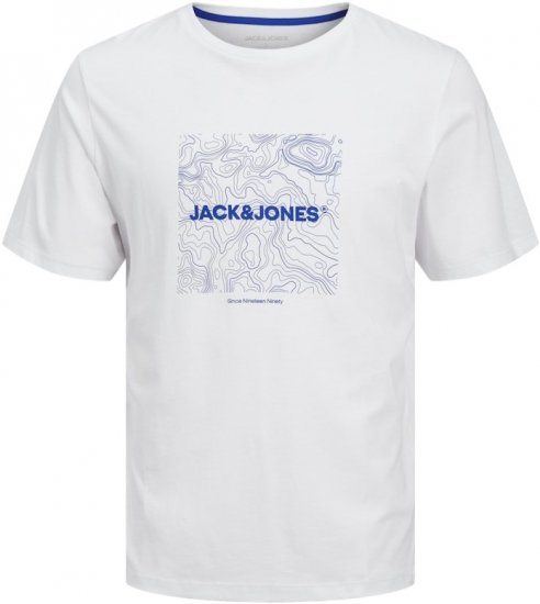 Jack & Jones LINER T-Shirt White - T-paidat - Isot T-paidat 2XL – 14XL
