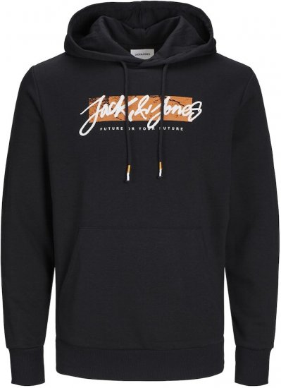 Jack & Jones Tiley Hoodie Black - Hupparit ja collegepaidat - Miesten hupparit ja collegepaidat isot koot