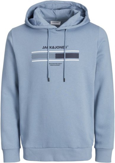 Jack & Jones South Hoodie Light Blue - Hupparit ja collegepaidat - Miesten hupparit ja collegepaidat isot koot