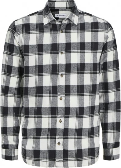 Jack & Jones JJJOSHUA Shirt White - Kauluspaidat - Miesten isot kauluspaidat 2XL – 8XL