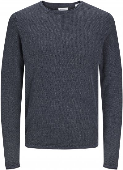 Jack & Jones JJDEAN Knitted Sweater Navy Blazer - Hupparit ja collegepaidat - Miesten hupparit ja collegepaidat isot koot