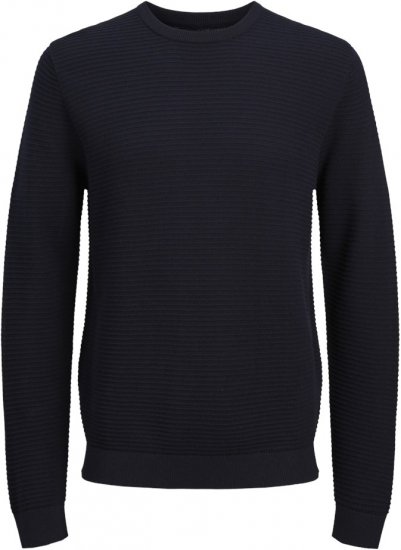 Jack & Jones OTTO Knitted Sweater Navy - Hupparit ja collegepaidat - Miesten hupparit ja collegepaidat isot koot
