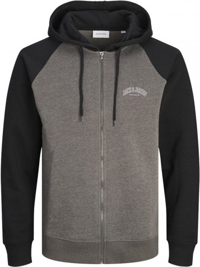 Jack & Jones Ricky Hoodie Black - Hupparit ja collegepaidat - Miesten hupparit ja collegepaidat isot koot