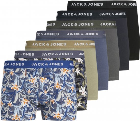 Jack & Jones JACMASON Trunks 7-Pack True Blue - Alusvaatteet & uimavaatteet - Miesten Isot alusvaatteet 