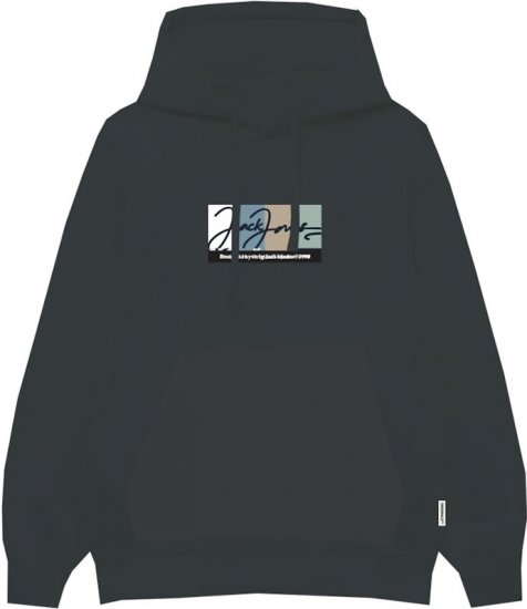 Jack & Jones PORTLAND Hoodie Grey - Hupparit ja collegepaidat - Miesten hupparit ja collegepaidat isot koot