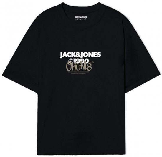 Jack & Jones JORBUSHWICK T-Shirt Black - T-paidat - Isot T-paidat 2XL – 14XL