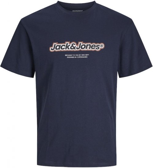 Jack & Jones ESTERBRO Newton T-Shirt Blue - T-paidat - Isot T-paidat 2XL – 14XL