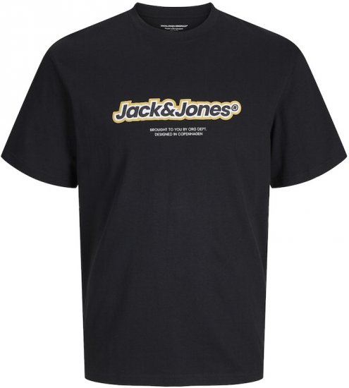 Jack & Jones ESTERBRO Newton T-Shirt Black - T-paidat - Isot T-paidat 2XL – 14XL