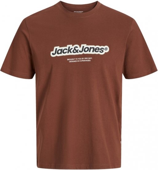 Jack & Jones ESTERBRO Newton T-Shirt Brandy Brown - T-paidat - Isot T-paidat 2XL – 14XL