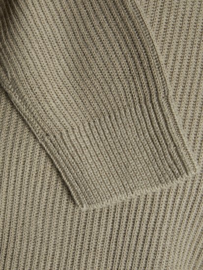 Jack & Jones Pannel Knit Half Zip Pullover Crockery - Hupparit ja collegepaidat - Miesten hupparit ja collegepaidat isot koot