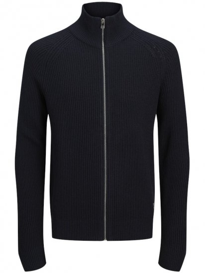Jack & Jones Pannel Zip Knit Cardigan Sky Captain - Hupparit ja collegepaidat - Miesten hupparit ja collegepaidat isot koot