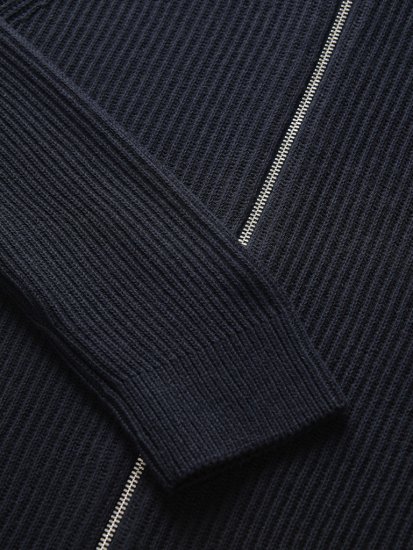 Jack & Jones Pannel Zip Knit Cardigan Sky Captain - Hupparit ja collegepaidat - Miesten hupparit ja collegepaidat isot koot