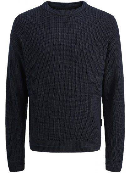 Jack & Jones Kaito Knit Crew Neck Pullover Sky Captain - Hupparit ja collegepaidat - Miesten hupparit ja collegepaidat isot koot
