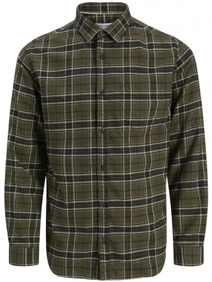 Jack & Jones James Long Sleeve Flannel Shirt Rosin - Kauluspaidat - Miesten isot kauluspaidat 2XL – 8XL