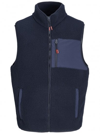 Jack & Jones Thatcher Fleece Vest Sky Captain - Liivit - Ulkoliivit isoissa kooissa