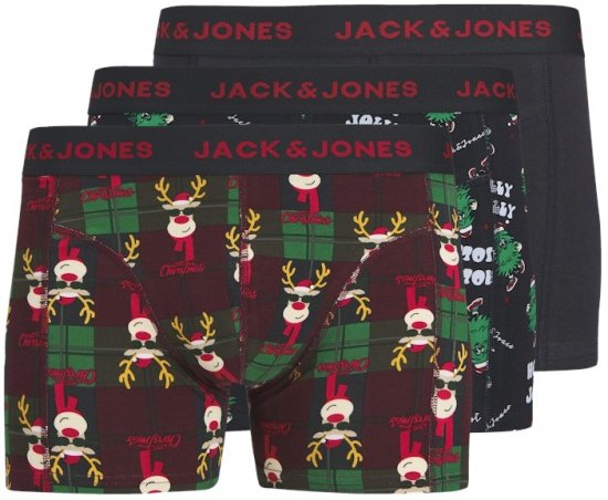 Jack & Jones Rudolph Trunks 3-Pack Dark Navy - Alusvaatteet & uimavaatteet - Miesten Isot alusvaatteet 
