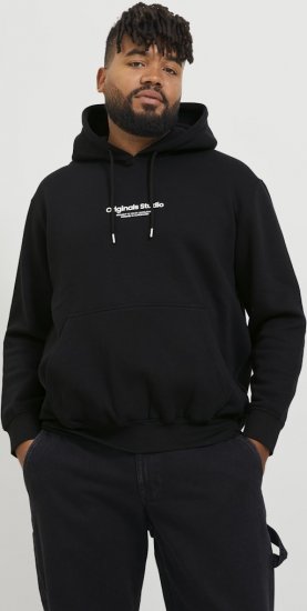 Jack & Jones ESTERBRO Hoodie Black - Hupparit ja collegepaidat - Miesten hupparit ja collegepaidat isot koot