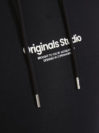 Jack & Jones ESTERBRO Hoodie Black - Hupparit ja collegepaidat - Miesten hupparit ja collegepaidat isot koot