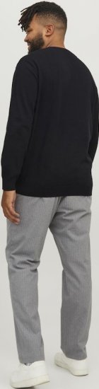 Jack & Jones BASIC Knitted Sweater Black - Hupparit ja collegepaidat - Miesten hupparit ja collegepaidat isot koot