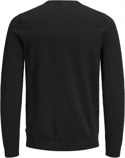 Jack & Jones BASIC Knitted Sweater Black - Hupparit ja collegepaidat - Miesten hupparit ja collegepaidat isot koot