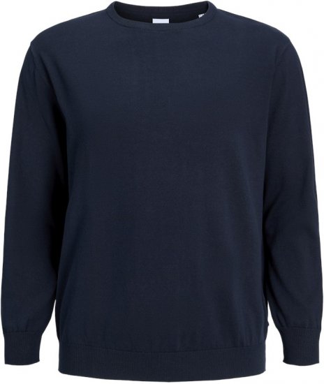 Jack & Jones BASIC Knitted Sweater Navy Blazer - Hupparit ja collegepaidat - Miesten hupparit ja collegepaidat isot koot
