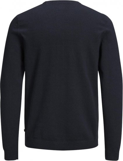 Jack & Jones BASIC Knitted Sweater Navy Blazer - Hupparit ja collegepaidat - Miesten hupparit ja collegepaidat isot koot