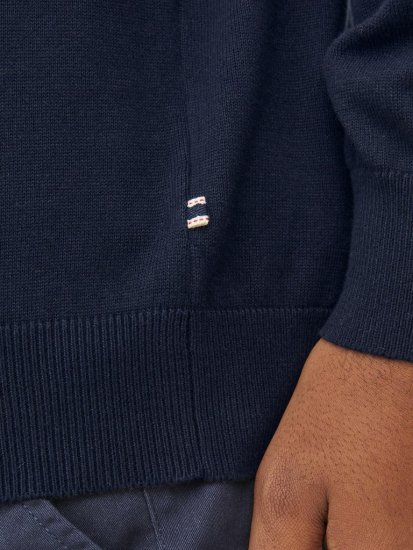 Jack & Jones BASIC Knitted Sweater Navy Blazer - Hupparit ja collegepaidat - Miesten hupparit ja collegepaidat isot koot
