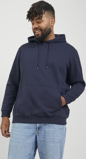 Jack & Jones BRADLEY Hoodie Navy Blazer - Hupparit ja collegepaidat - Miesten hupparit ja collegepaidat isot koot