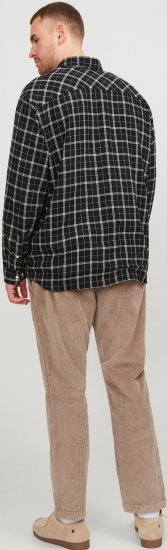 Jack & Jones JORCOZY FLANNEL CHECK SHIRT LS Black - Kauluspaidat - Miesten isot kauluspaidat 2XL – 8XL