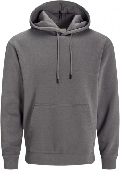 Jack & Jones BRADLEY Hoodie Grey - Hupparit ja collegepaidat - Miesten hupparit ja collegepaidat isot koot