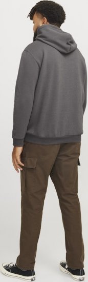 Jack & Jones BRADLEY Hoodie Grey - Hupparit ja collegepaidat - Miesten hupparit ja collegepaidat isot koot