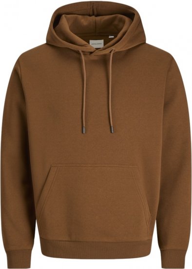 Jack & Jones BRADLEY Hoodie Brown - Hupparit ja Collegepaidat - Miesten hupparit ja collegepaidat isot koot