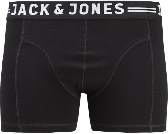 Jack & Jones SENSE Trunks 3-Pack Black - Alusvaatteet & uimavaatteet - Miesten Isot alusvaatteet 