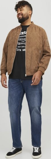 Jack & Jones ROCKY Faux Suede Bomber Jacket Brown - Takit - Miesten Takit, isot koot – 2XL – 12XL