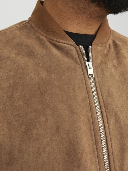 Jack & Jones ROCKY Faux Suede Bomber Jacket Brown - Takit - Miesten Takit, isot koot – 2XL – 12XL